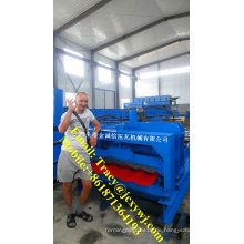 Hydraulische kaltfarbige Stahlblech verglaste Fliese Bedachungsplatte Rollformmaschine / Dachblech Rollenformung in China
